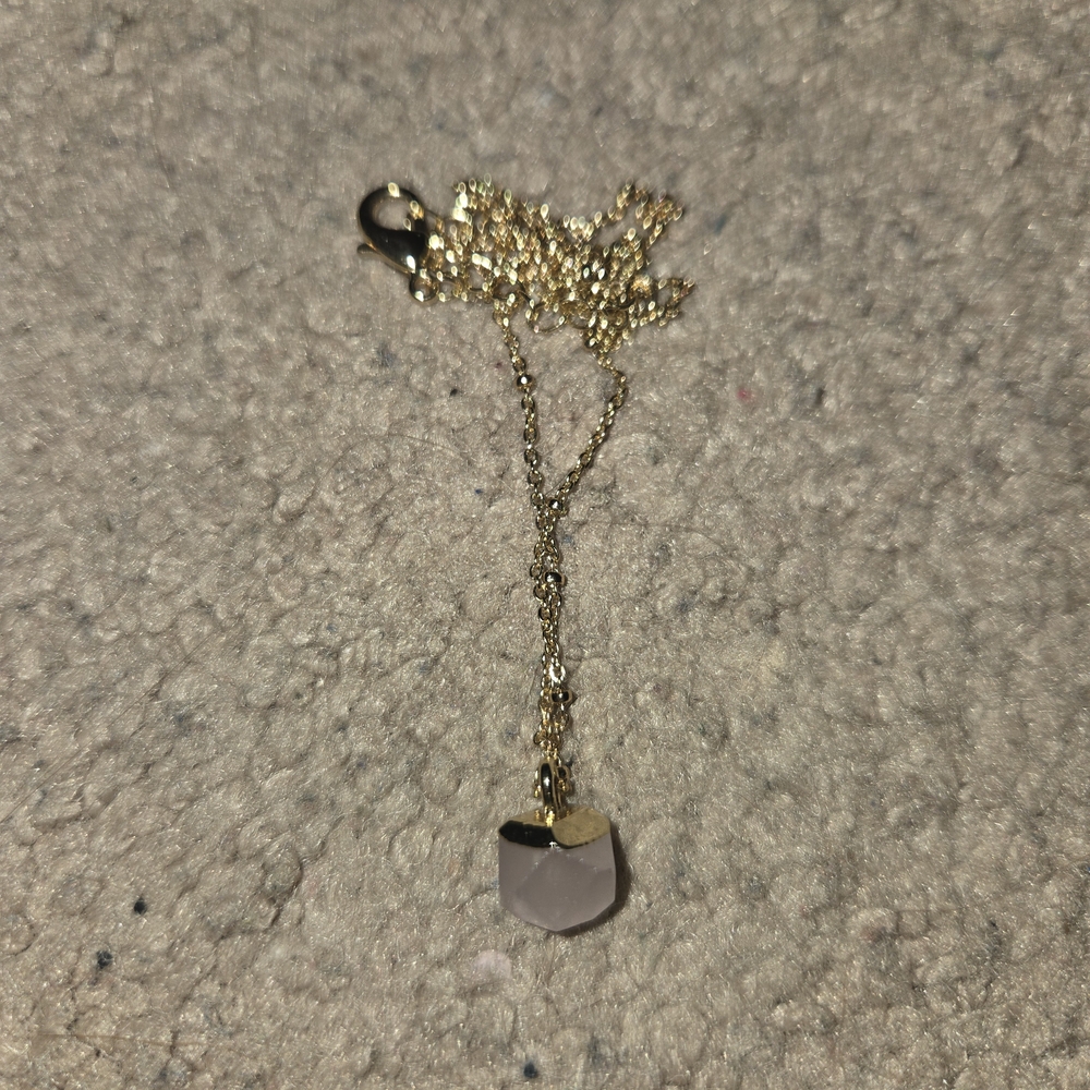 Immitation Rose Quarts Necklace